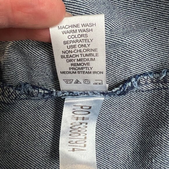 Jessica London Jean Jacket Womens‎ 28W Blue Dark Wash Denim Cotton Longline Plus - Picture 10 of 12